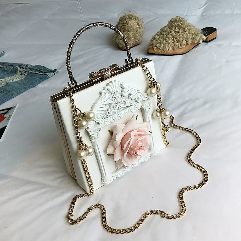 Gothic Lolita Retro Bag Baroque Square Crossbody Bag - image 15