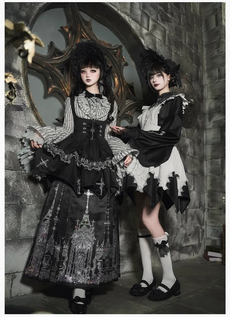Raven's Night Song Oriental Gothic Lolita Dress Set - image 3
