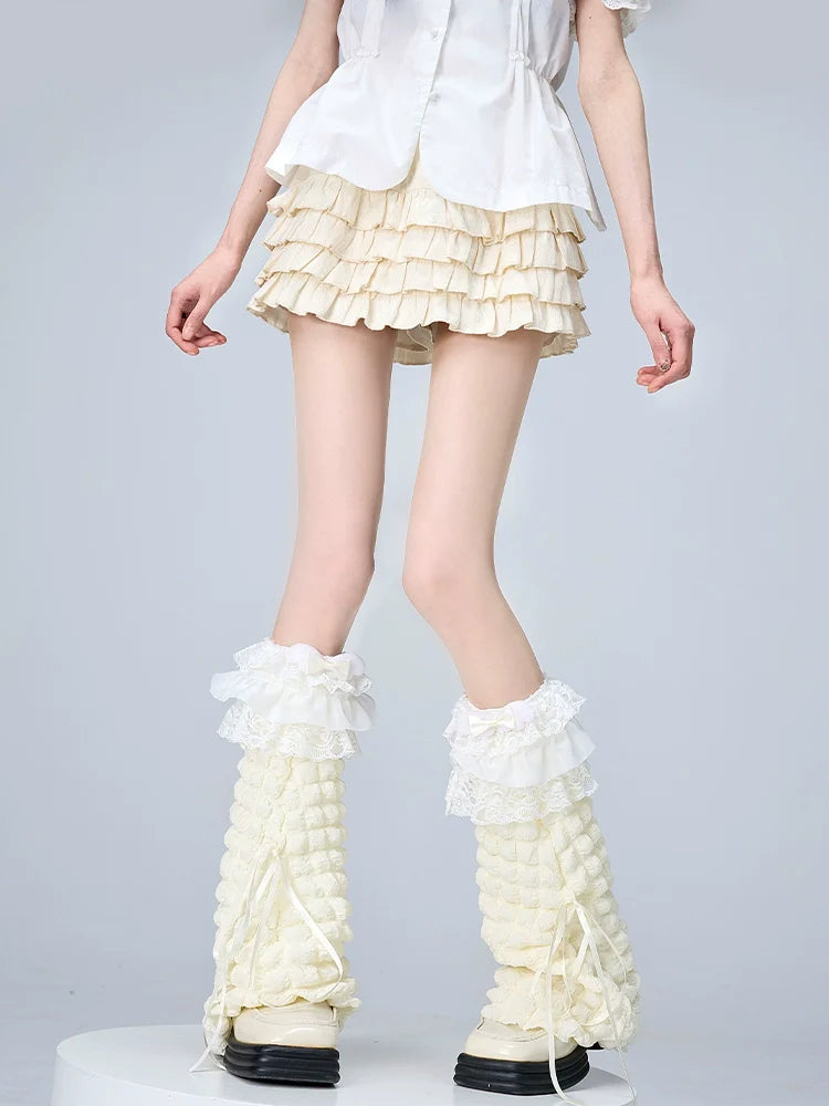 Ribbon Bow Lolita Calf Socks and Sock Covers Collection - image 4