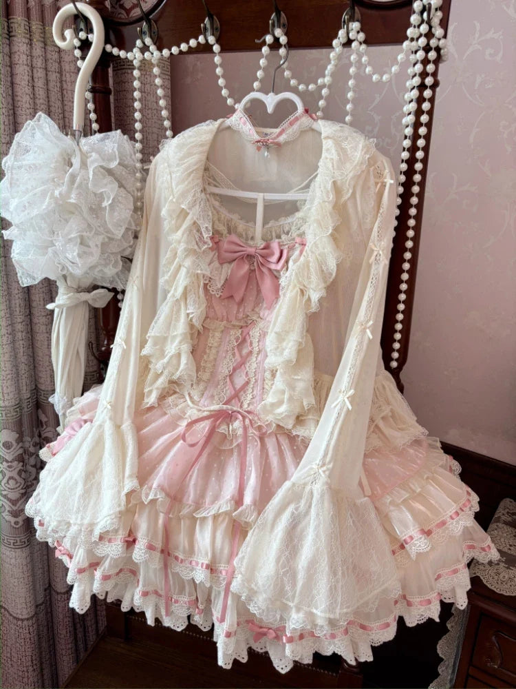 Mist Cardigan - Lightweight Sweet Lolita Bolero, Ruffle Details - image 26
