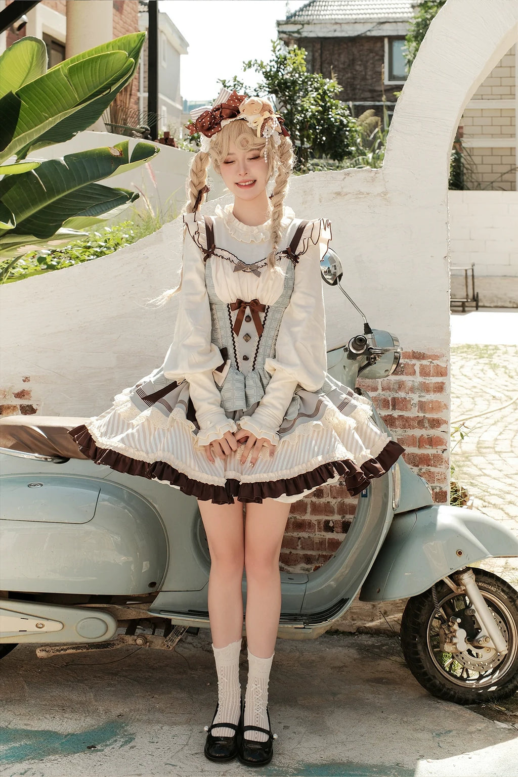 Thin Choco - Sweet Lolita Petite JSK Puffy Mini Dress KC - image 4