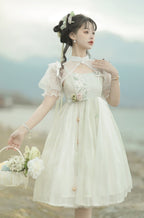 Wind Singing Lily - Qi Lolita Embroidered Dress Suit - image 10