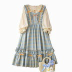 Green Fairy Tales Classic Plaid Plus Size Lolita JSK Dress - image 12