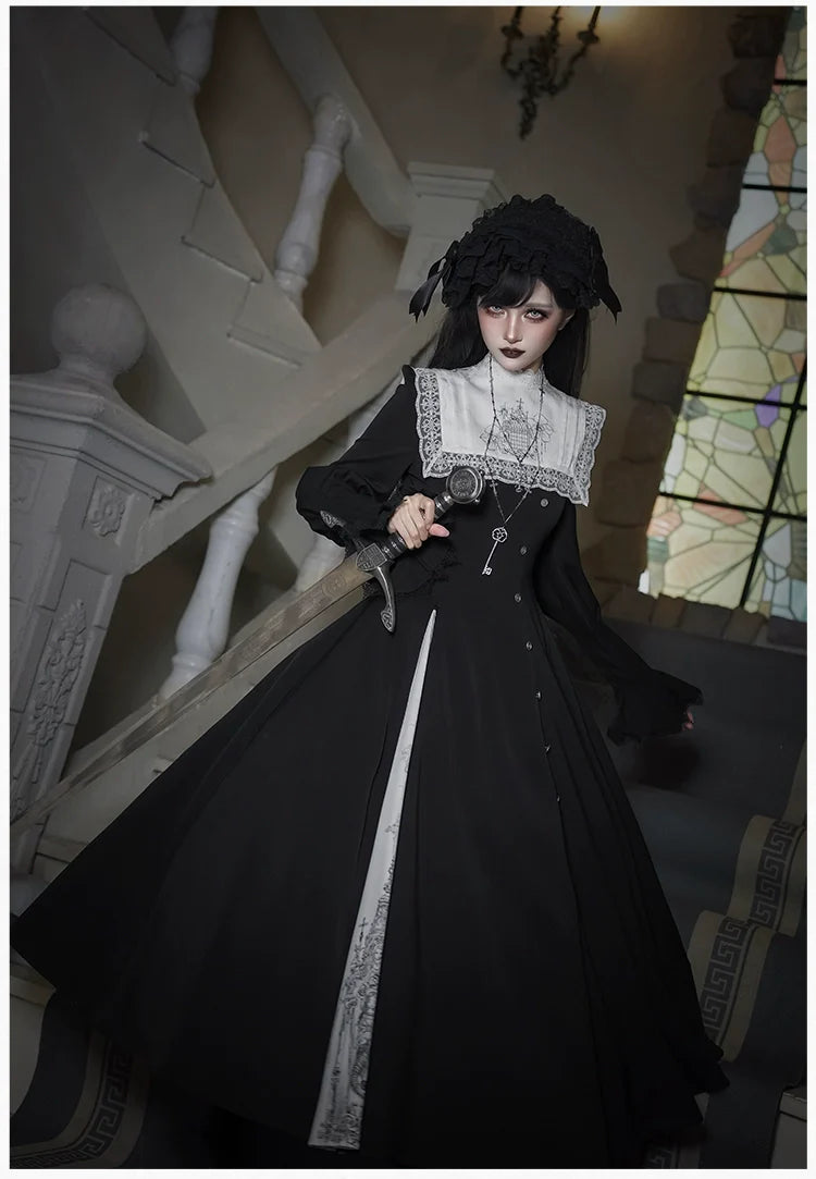 Raven's Night Song Oriental Gothic Lolita Dress Set - image 38