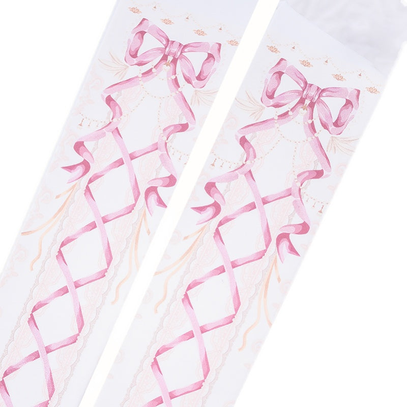 120D Velvet Sweet Lolita Printed Tights - image 7