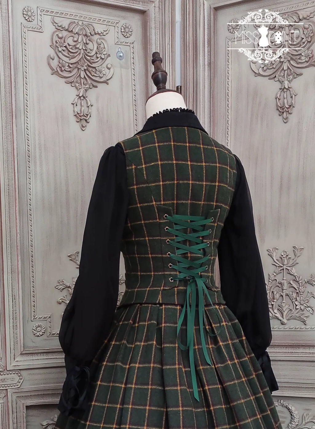 Rose - Elegant Lolita Fishbone Grid Skirt Customized - image 93