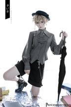 Red Shadow - Retro Black Ouji Fashion Shorts - image 2