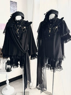 Black Moonlight - Ouji Lolita Chiffon Shirt Outfit Collection - image 8