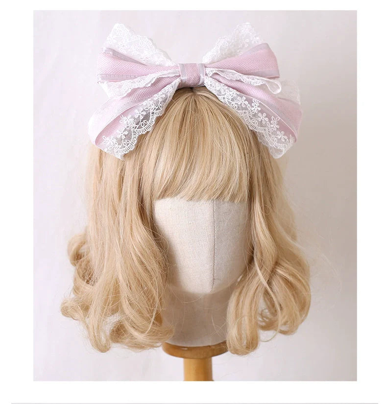 Sweet Lolita Handmade Christmas Pink Headdress - image 4