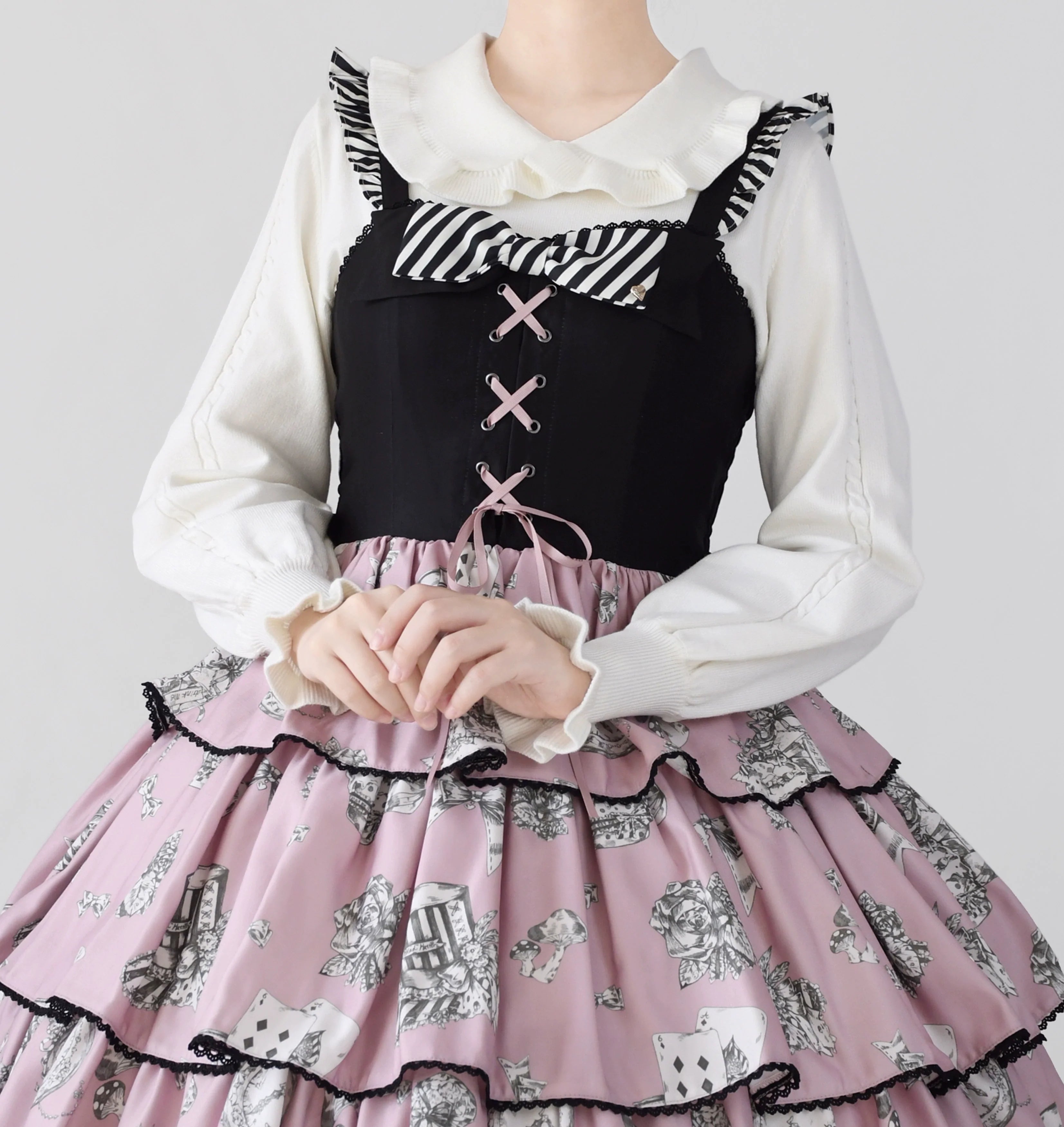 Puff Sleeve Knit Lolita Undershirt - image 12