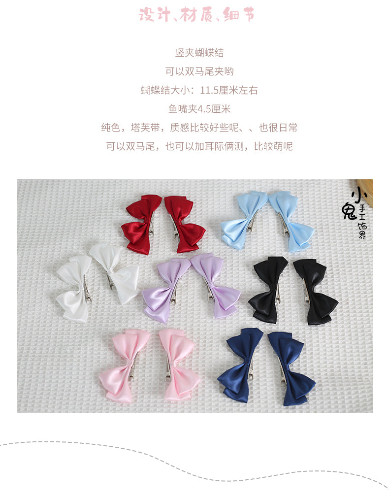 Sweet Lolita Ponytail Bow Hair Clips - image 13