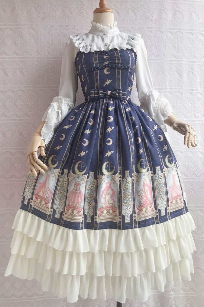 Constellation Printing Chiffon Lolita JSK Dress - image 12