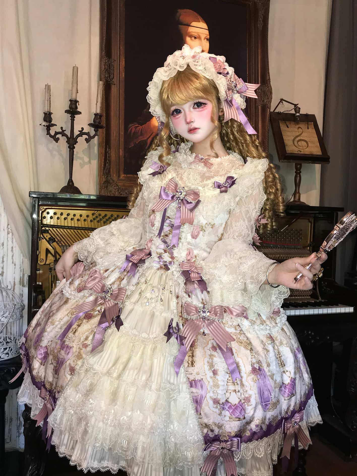 Antique Gem Fragrance Lolita Purple JSK Dress Set - image 15