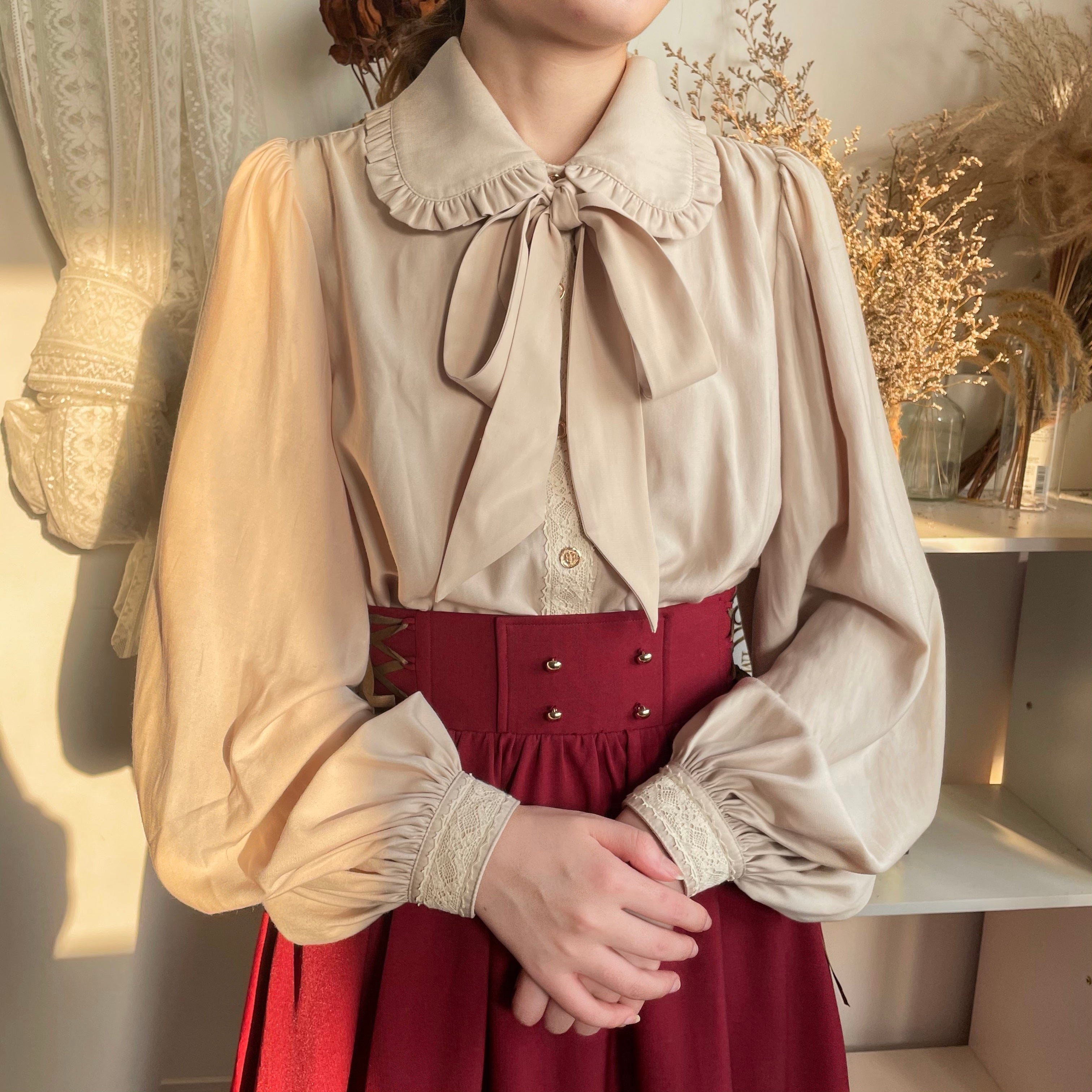 Mayer's Whisper - Vintage Lolita Large Sleeve Blouse - image 3
