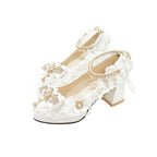 Wedding Lolita Floral Pointed Toe Heels - image 5