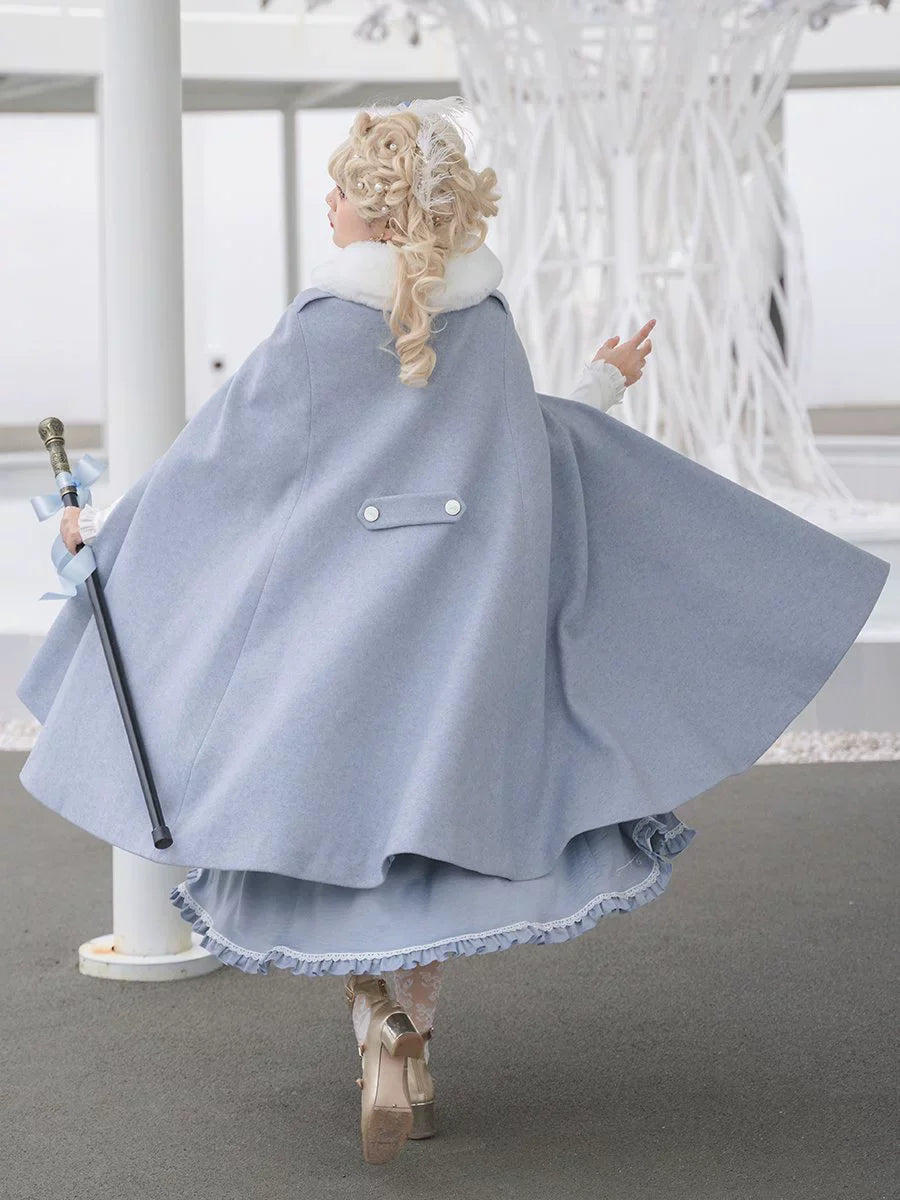 Miss Leisha - Classic Lolita Skirt Set Elegant Winter Cape - image 14