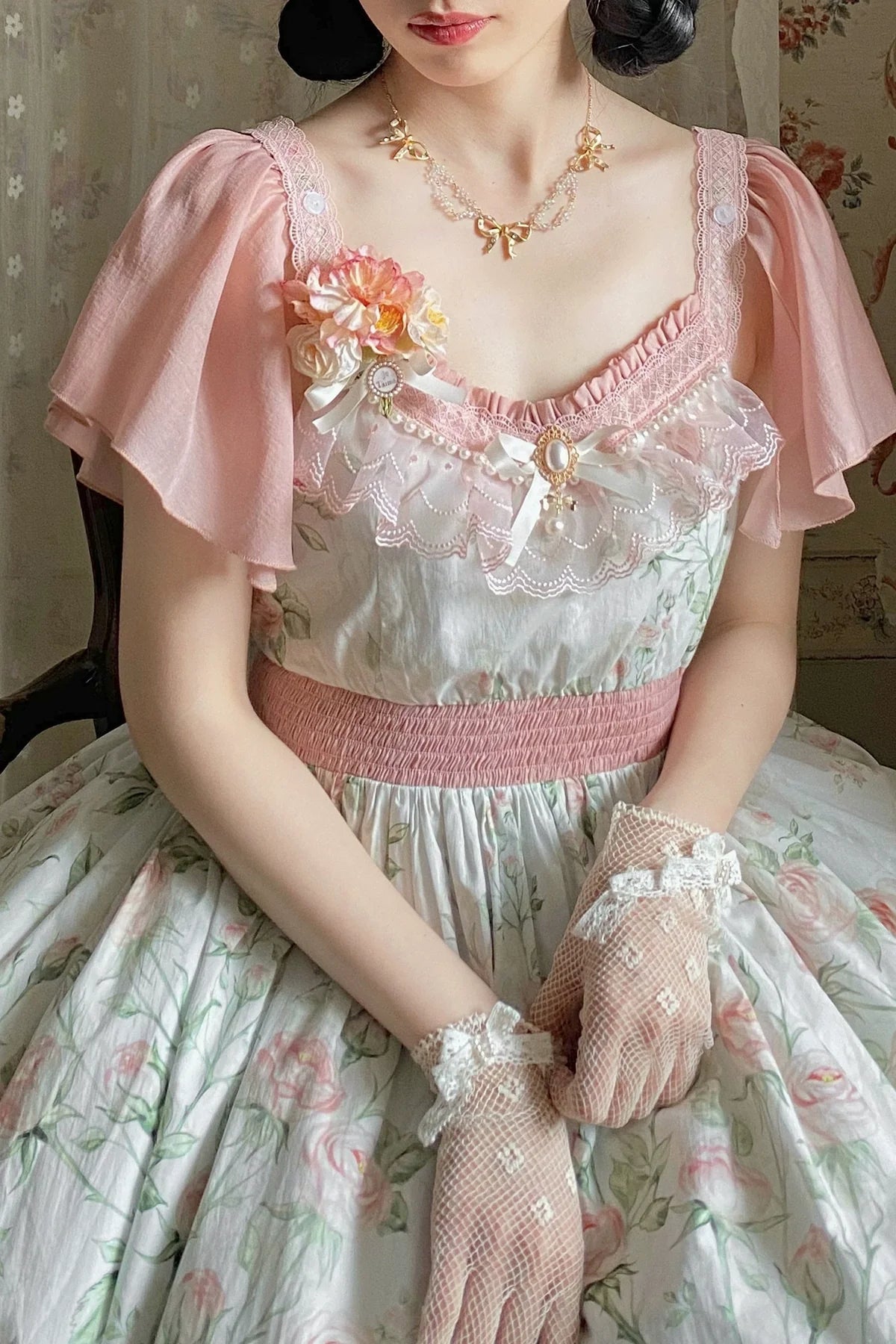 The Rose Dowry - Daily Cotton Lolita OP Dress V-neck Dress - image 17
