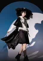 Black and White Sonata - Ouji Lolita Vest Suit and Vintage Lolita OP Dress - image 9
