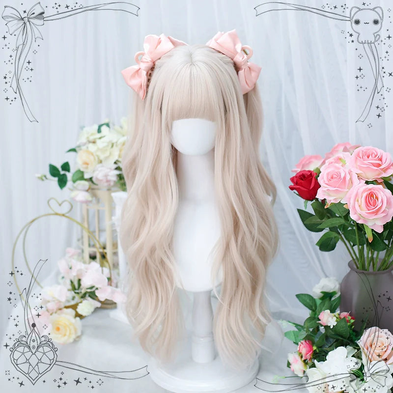 Soft Soft - Daily Lolita Long Curly Pink Wig - image 1