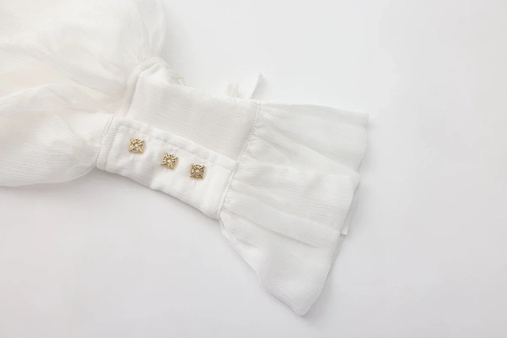 Eternal Treasure Voyage - Ouji Lolita Chiffon Blouse with Ruffles - image 9