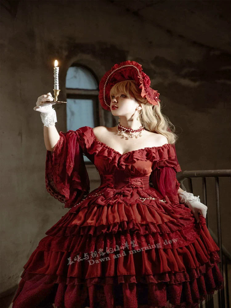 Elegant Lolita OP Dress Sunrise Elf Long Dress - image 21