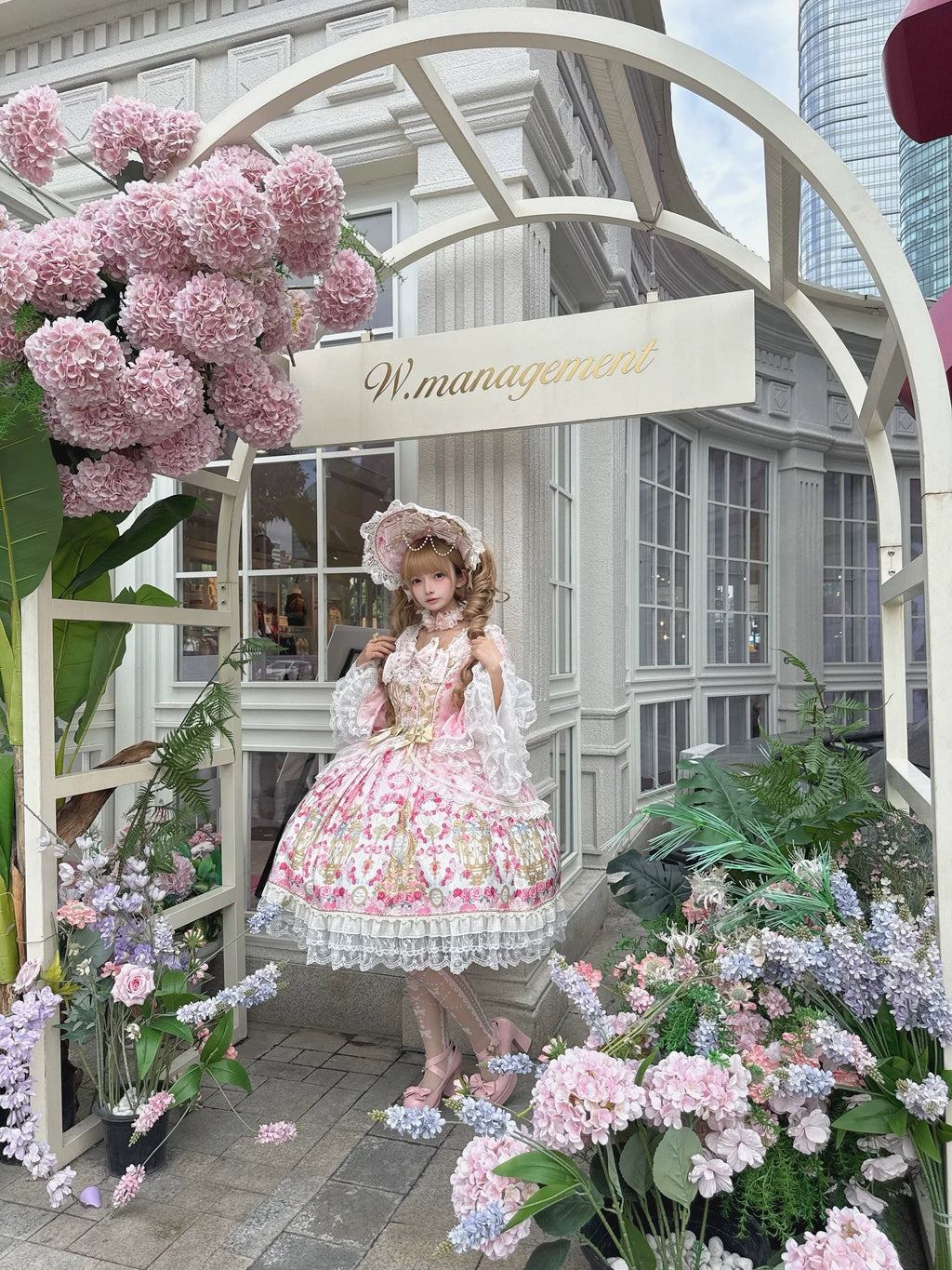 Rose Garden Prelude - Sweet Lolita OP Dress, Floral Printed - image 11