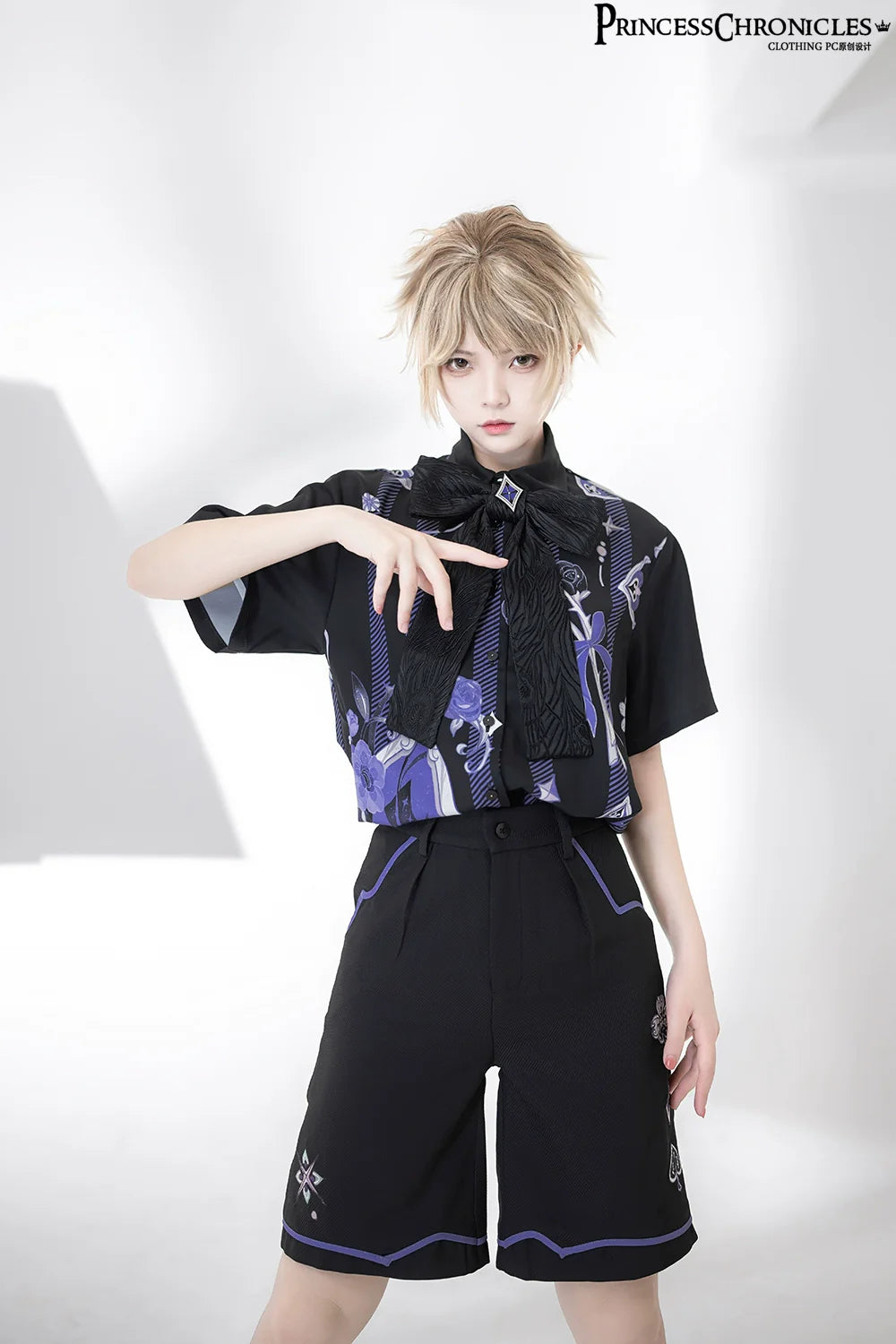 Summer Ouji Lolita Print Loose Shirt Outfit - image 4