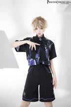 Summer Ouji Lolita Print Loose Shirt Outfit - image 4