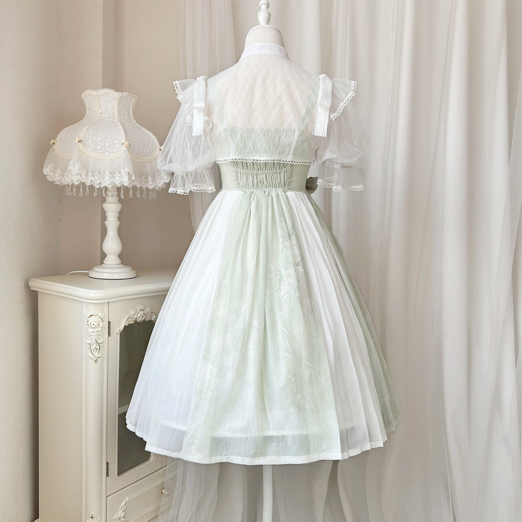 Wind Singing Lily - Qi Lolita Embroidered Dress Suit - image 3
