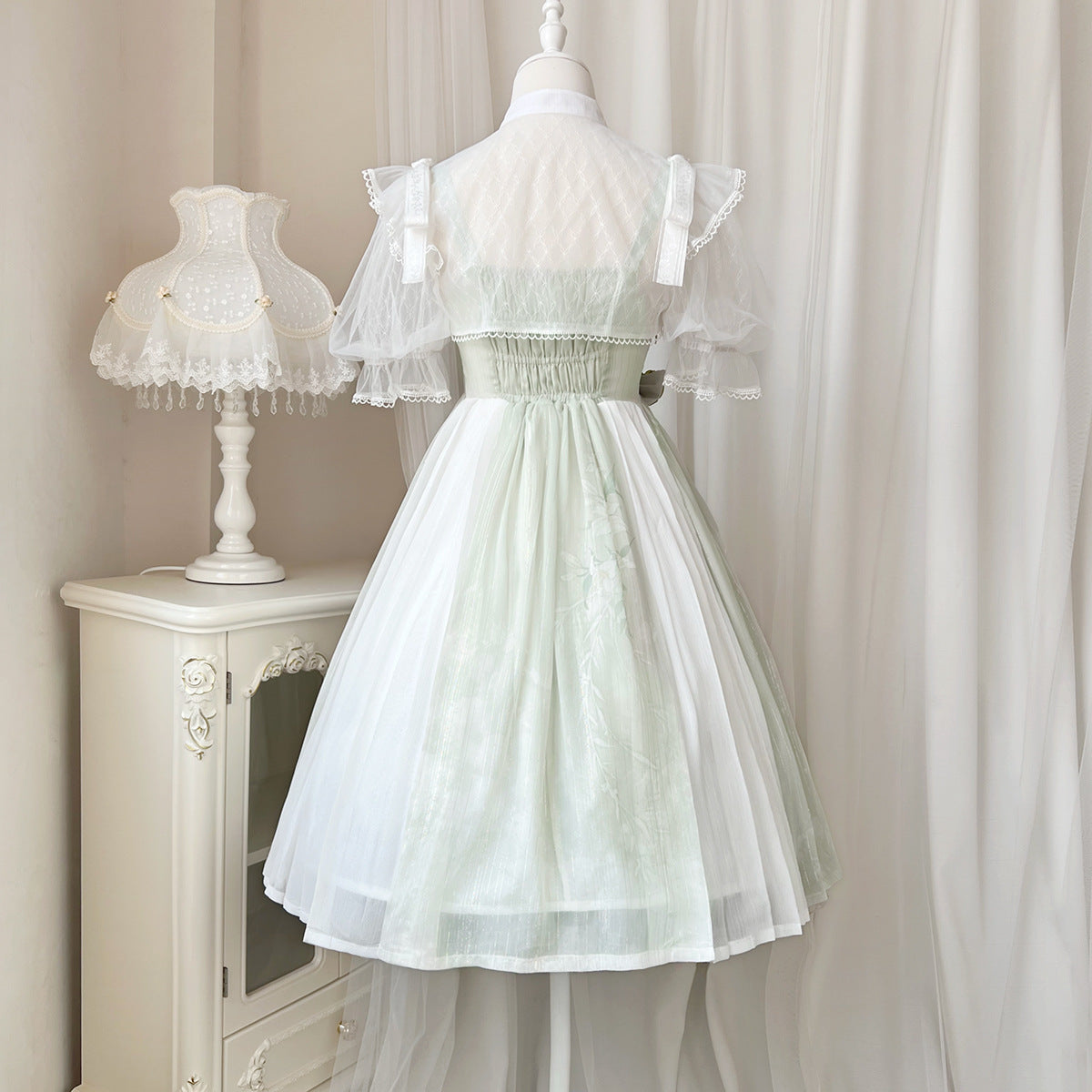 Wind Singing Lily - Qi Lolita Embroidered Dress Suit - image 3