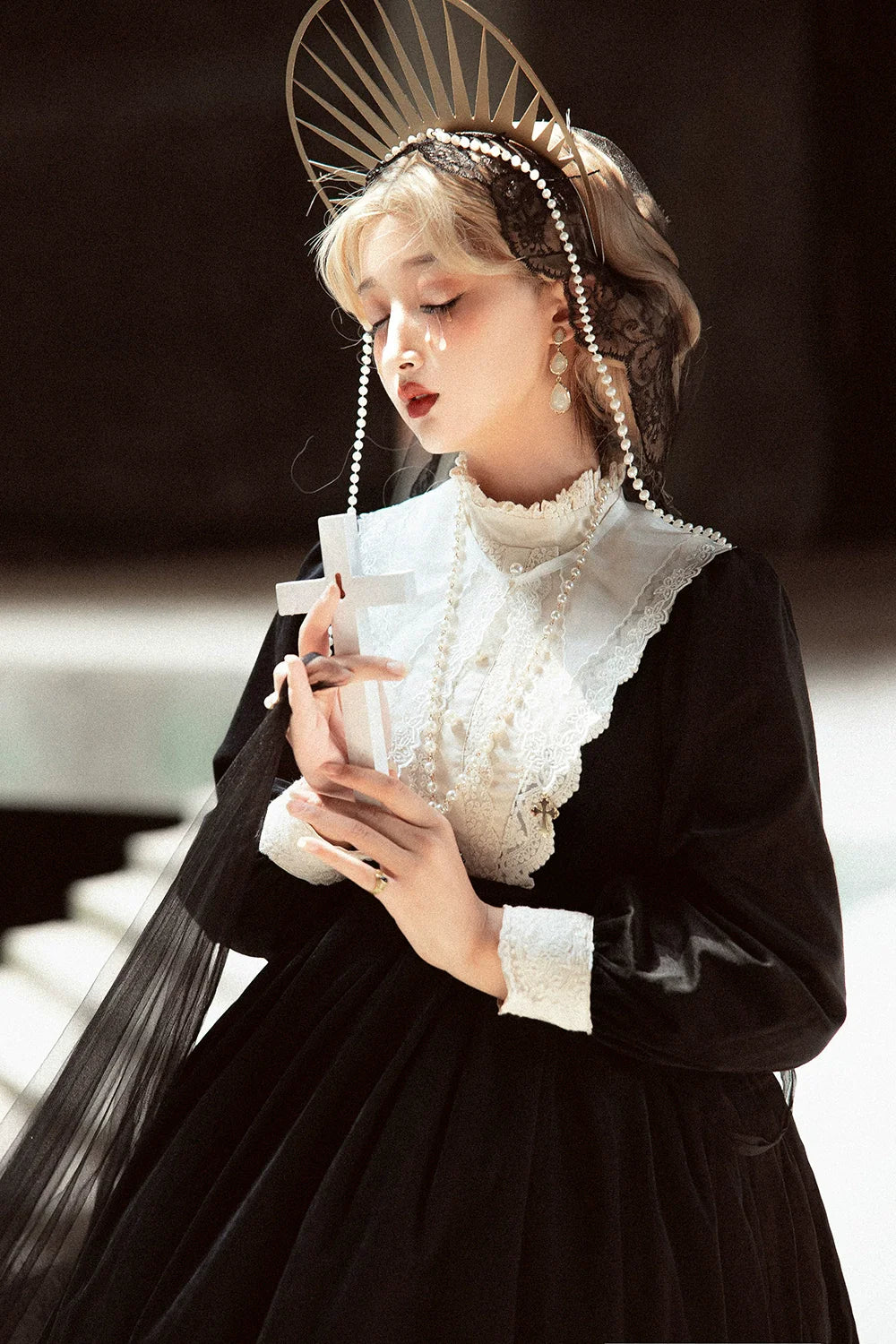 Vintage Elegant Velvet OP Dress - image 31