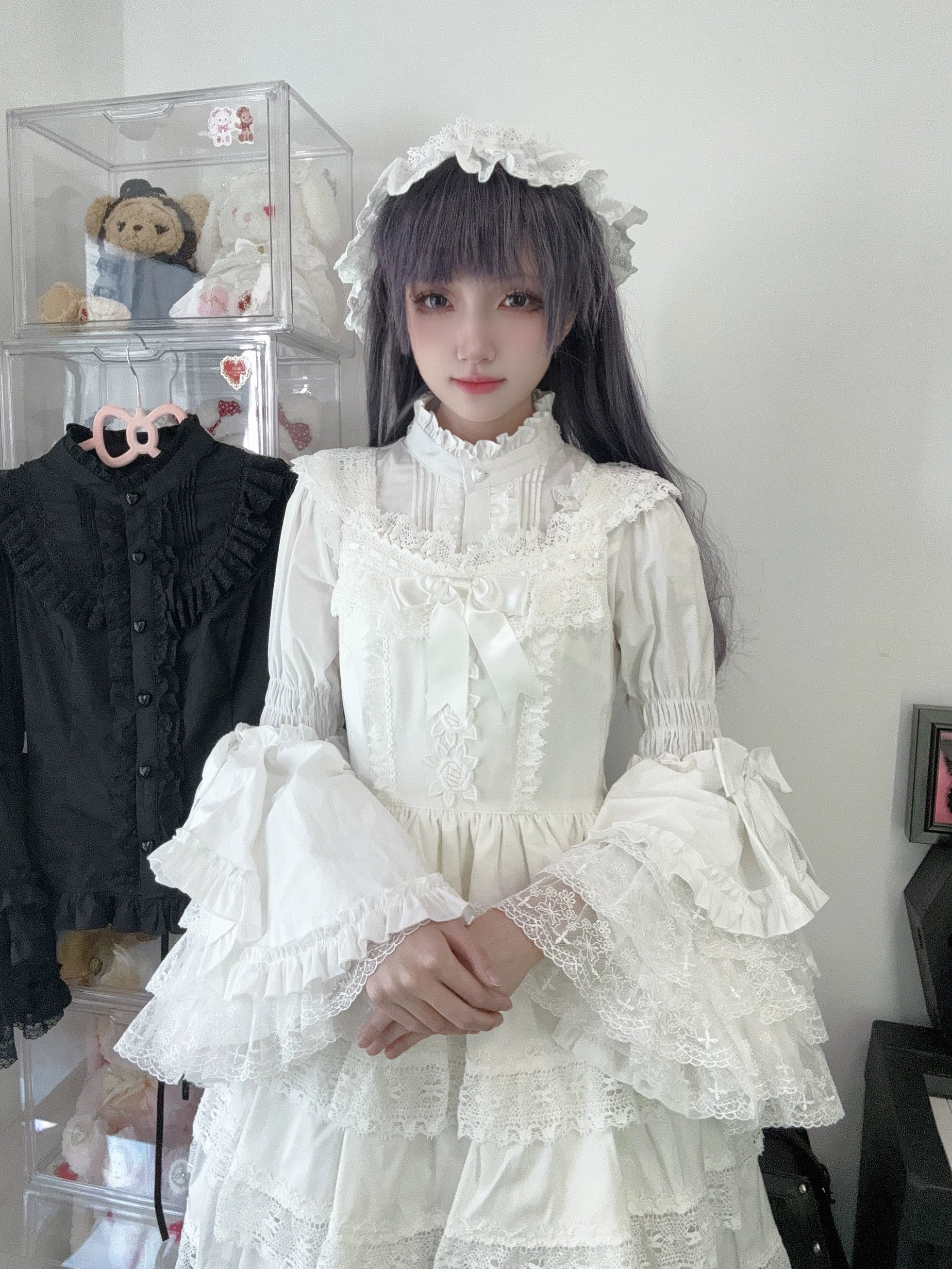 Sweet Lolita Blouse Princess Sleeve Shirt Inner Wear - image 11