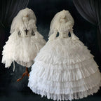 Halloween Gothic Wedding Lolita OP Dress - image 1