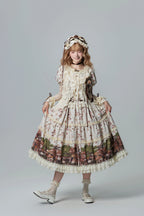 Squirrel Fairytale Cottage - Classic Lolita Long OP Dress and Accessories - image 14
