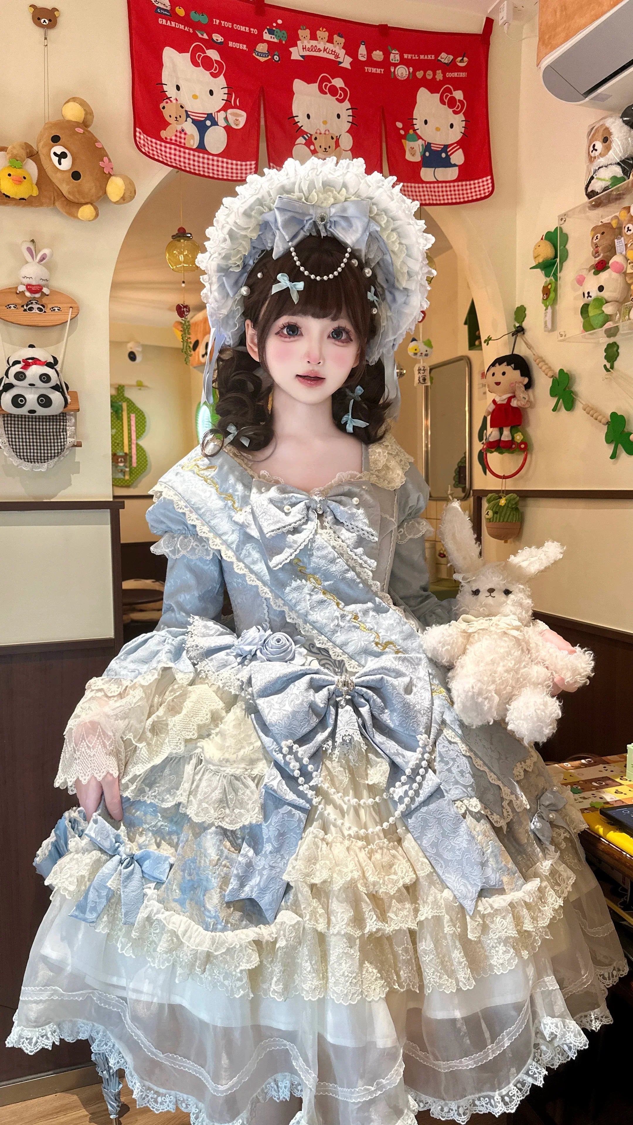 Cloris's Kiss - Sweet Lolita OP Dress and Accessories - image 2