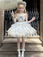 Blooming Love - Ballet-inspired Sweet Lolita JSK Dress, Lace & Bows - image 14
