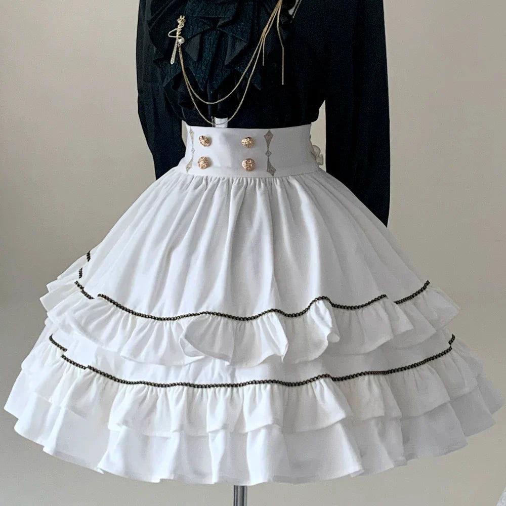 Fallen Moon Code - Retro Military Lolita Vest, Skirt and Pants Collection - image 28