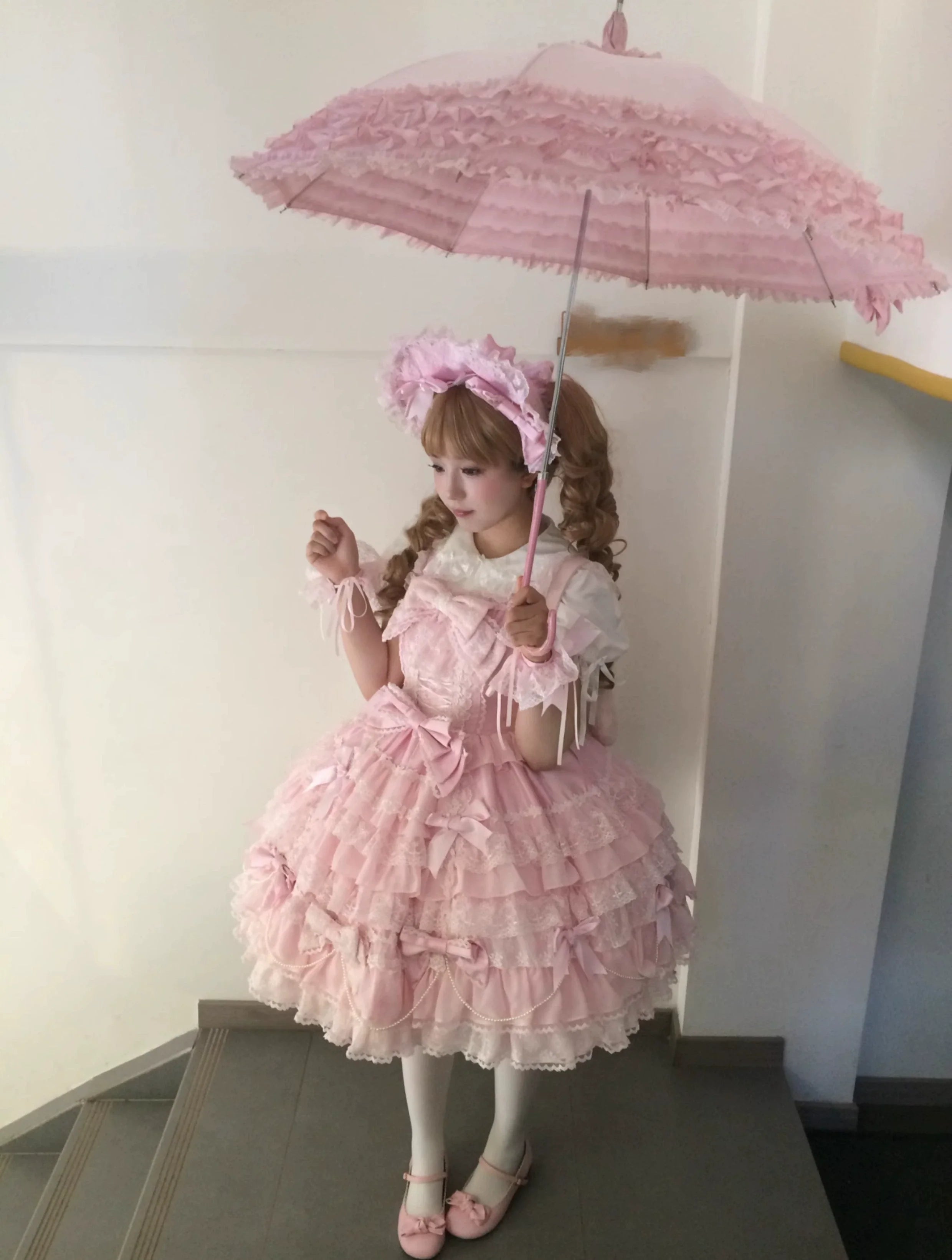 Love Descends - Wedding Lolita JSK Dress, White Blouse and Accessories - image 11