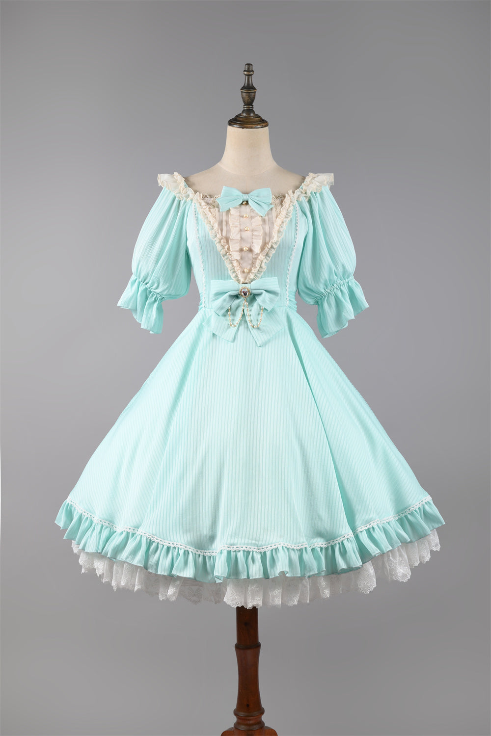 Midsummer Star - Silver Foil Printing Lolita OP Dress - image 7