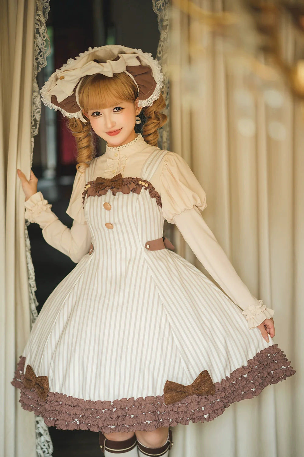 Classic Lolita JSK Customized Stripe Lolita Dress - image 16