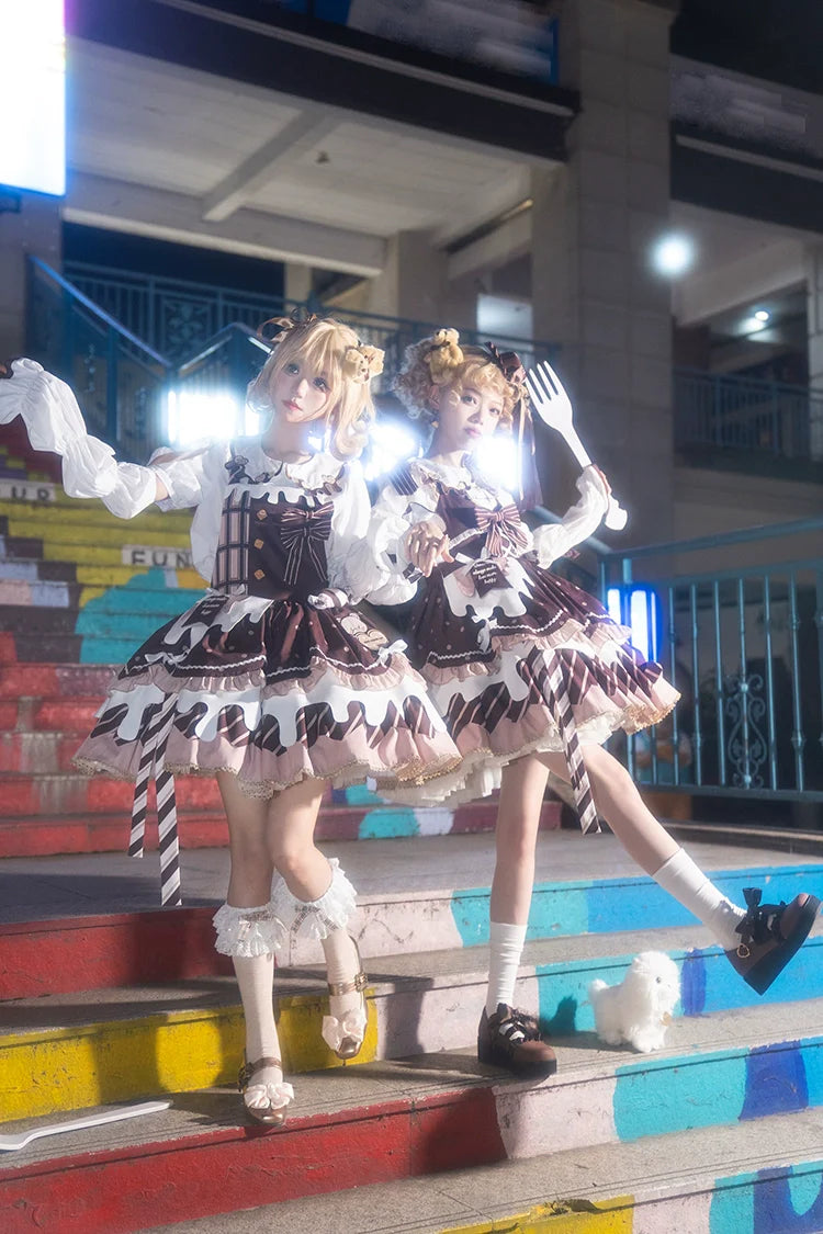 Chocolate Milk Pie - Sweet Lolita JSK Dress Summer Salopette - image 15