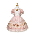 Patisserie Forever Happiness Pink Apron Sweet Lolita OP Dress Set - image 4
