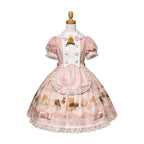 Patisserie Forever Happiness Pink Apron Sweet Lolita OP Dress Set - image 4