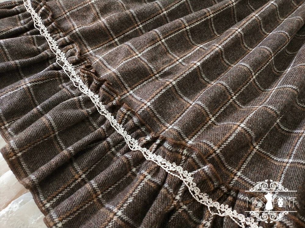 Rose - Elegant Lolita Fishbone Grid Skirt Customized - image 104