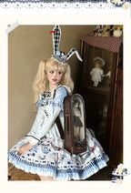 Alice - Kawaii Lolita OP Dress, Rabbit & Playing Card Motifs - image 11