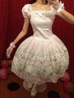 Jenny Flower - Cotton Old School Lolita Floral OP Dress - image 20