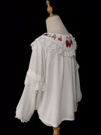 Chandelier - Old School Lolita OP Dress, Polka Dot, Chandelier Print and Accessories - image 19