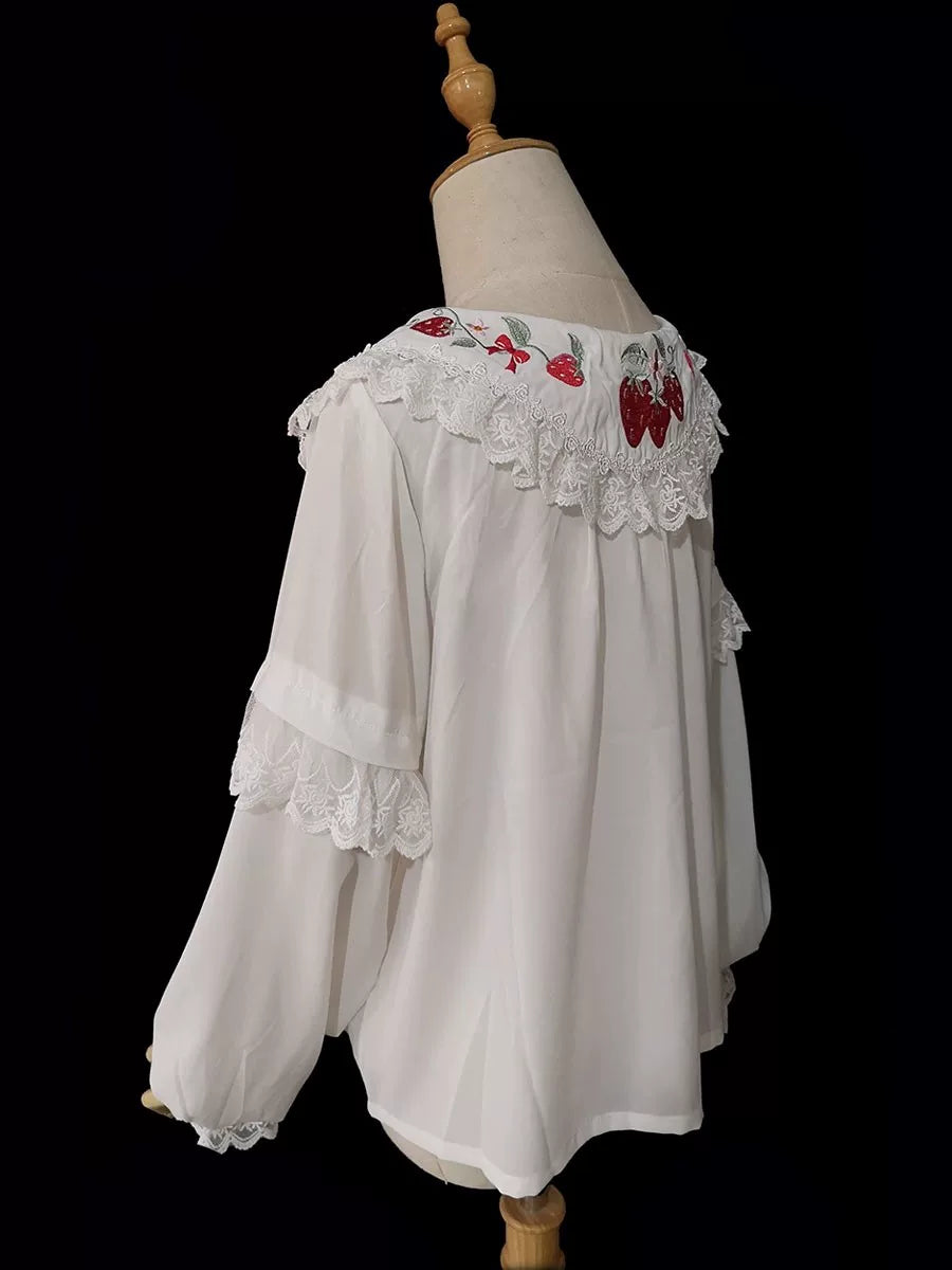 Chandelier - Old School Lolita OP Dress, Polka Dot, Chandelier Print and Accessories - image 19