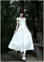 For Beloved - Classic Lolita Satin JSK Dress Set, Fishbone Waist - image 35