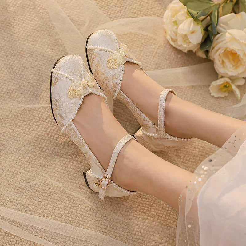 Huaiyu Yana Han Lolita Chunky Heel Shoes - image 11